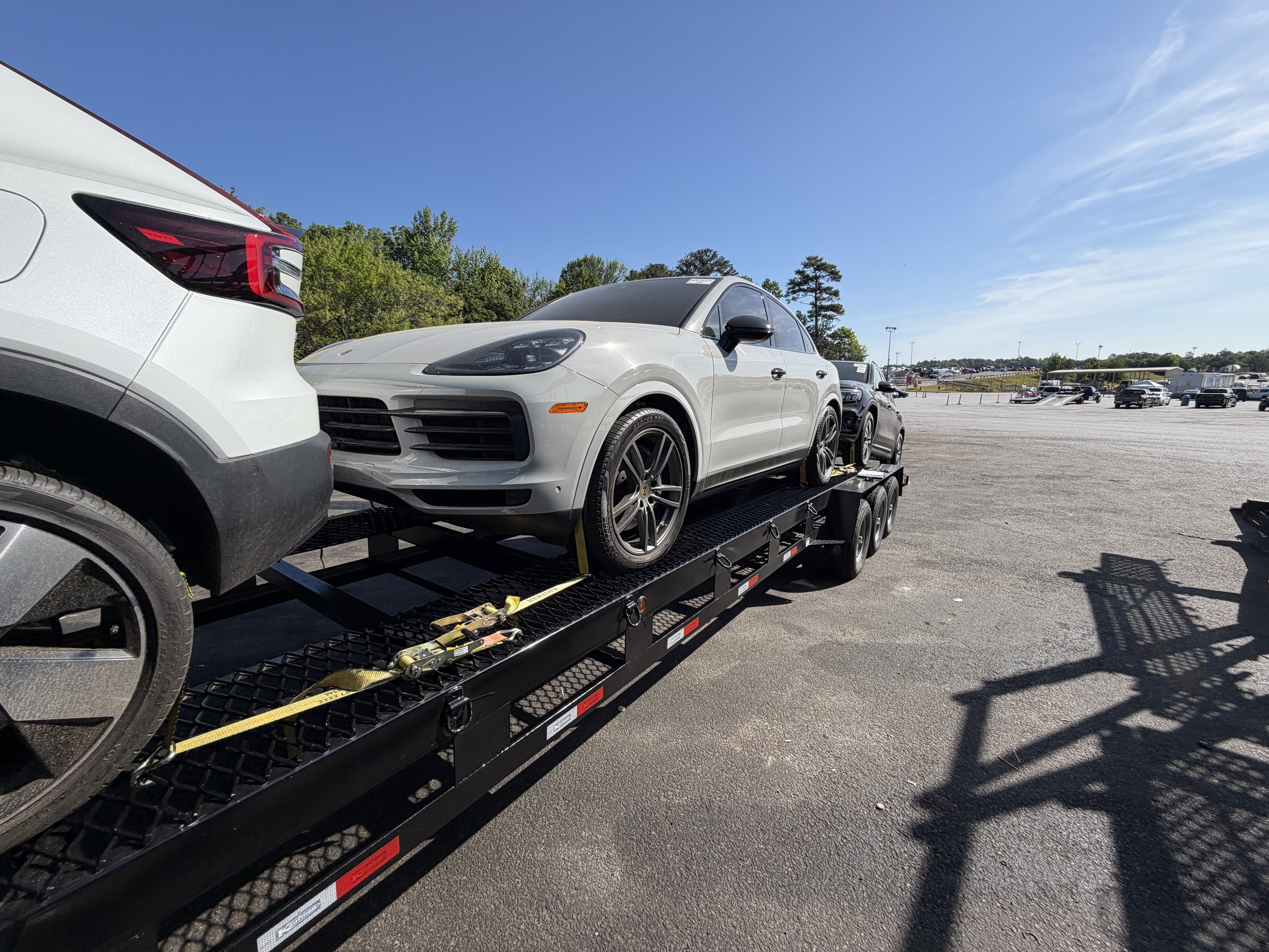 Auction vehicles prepared for transport